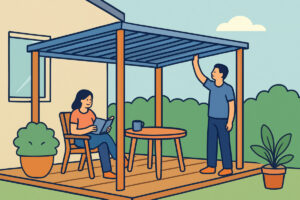 Pergola terassin katteena – varjostus ja rakenne