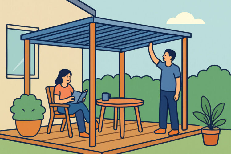 Pergola terassin katteena – varjostus ja rakenne